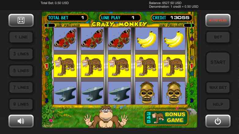Crazy Monkey lucky combinations