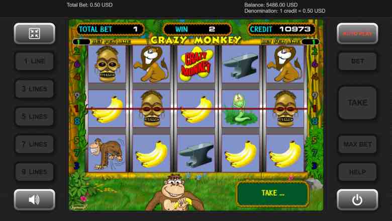 Crazy Monkey bonus game