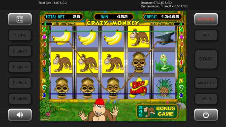 Crazy Monkey bonus game